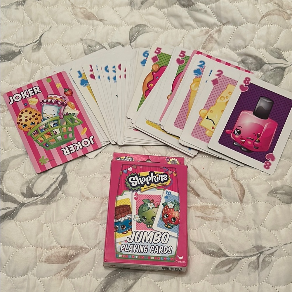 Shopkins Jumbo Playing Cards - Pink